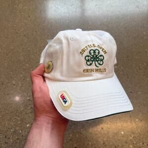 2017 U.S. Open Erin Hills USGA White Strapback Adjustable Golfing Golf Cap Hat